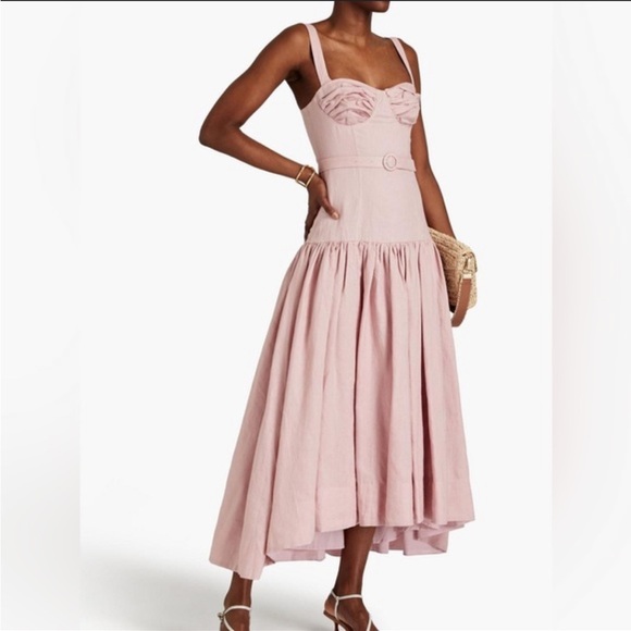 NICHOLAS Drenica Drop Waist Corset Midi Dress Size US 4 - Picture 1 of 7